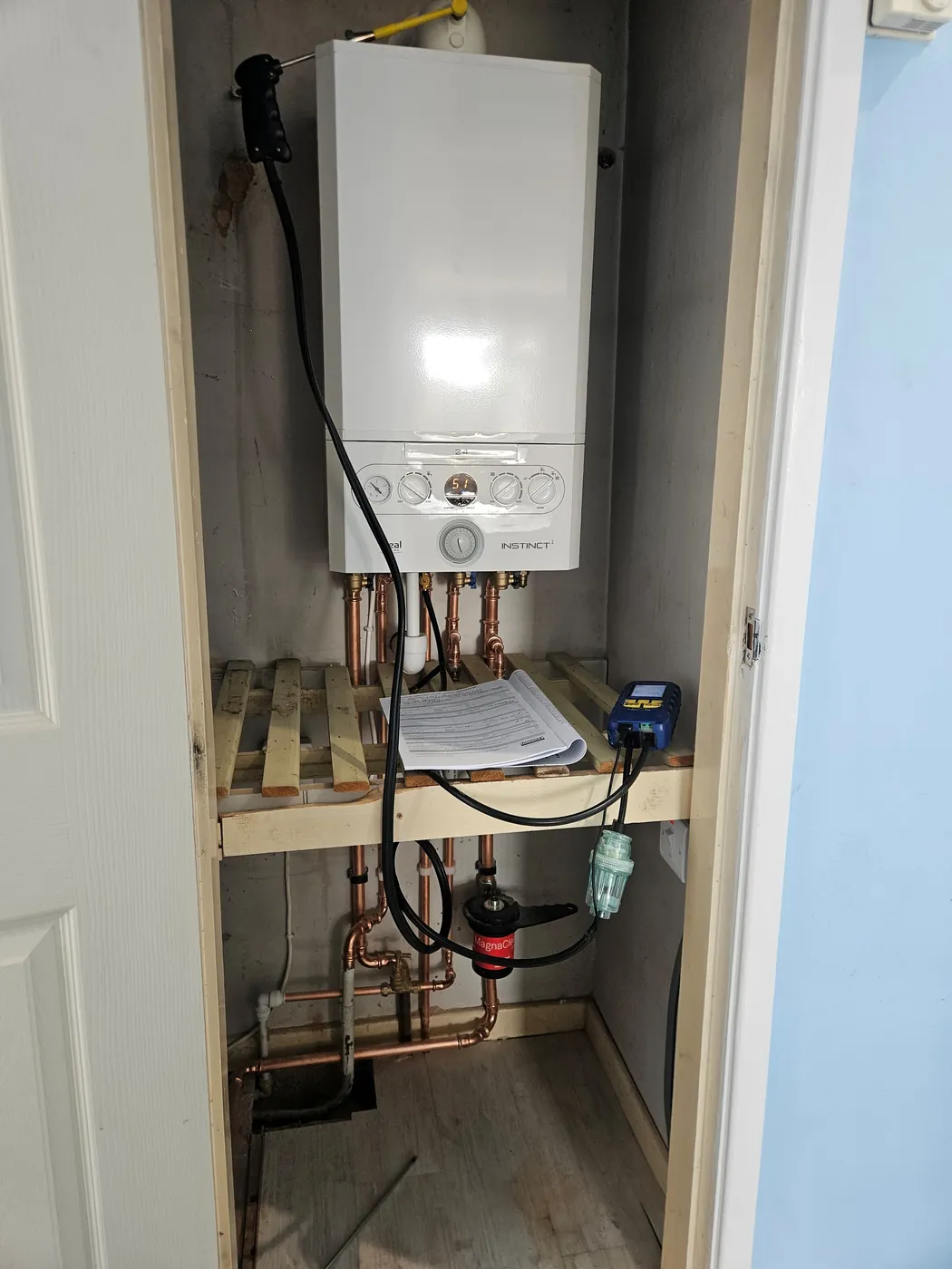 Boiler installation and testing equipment