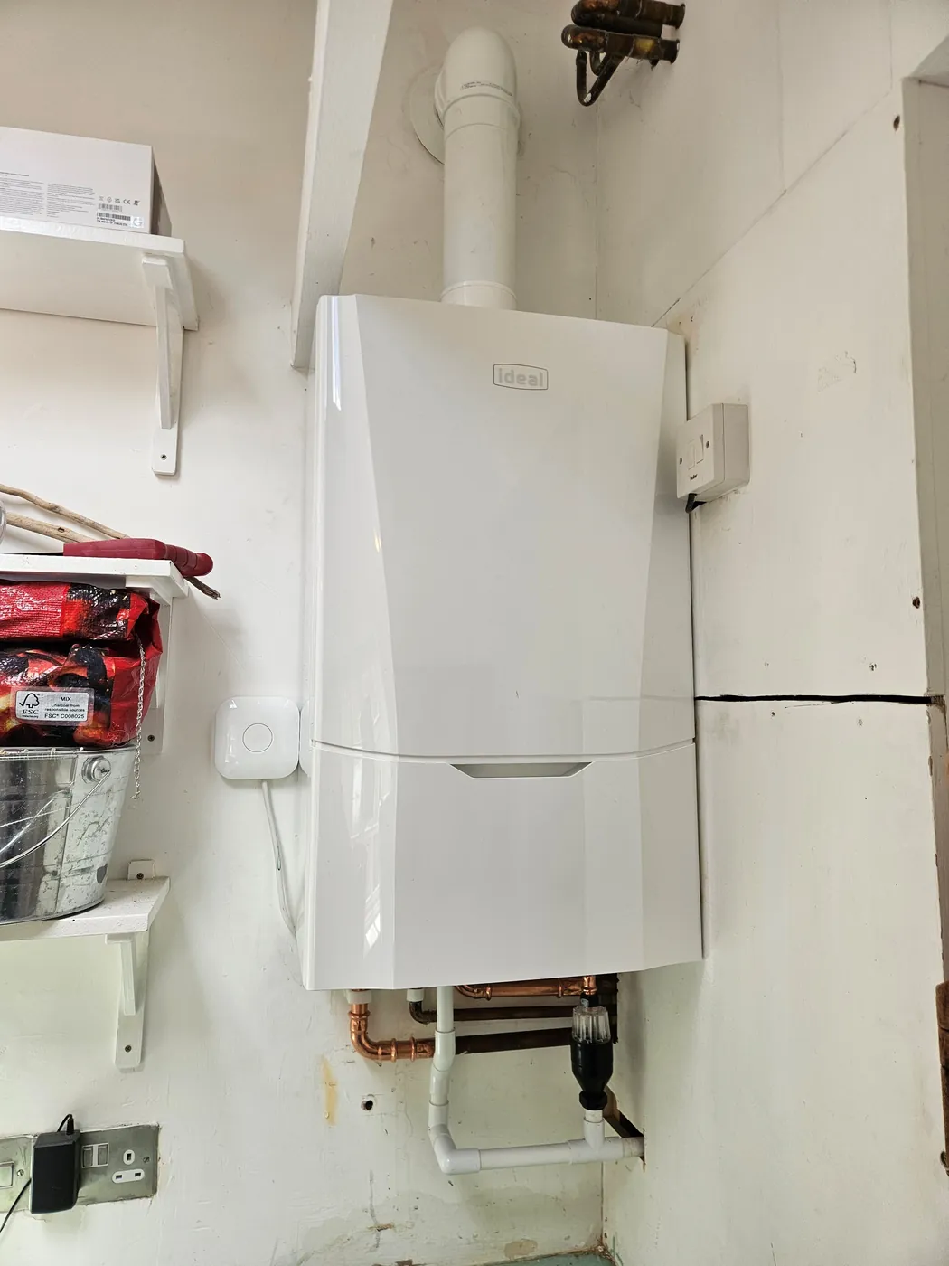 Modern boiler installation